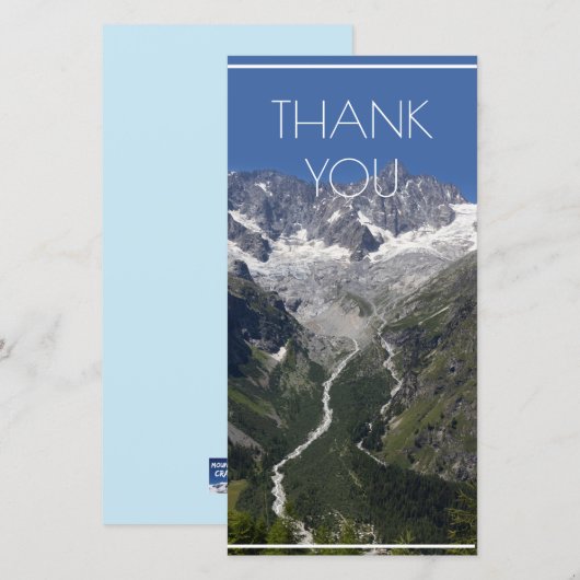 Tour noir, La Fouly, Zwitserland Bedankkaart (Voorkant / Achterkant)