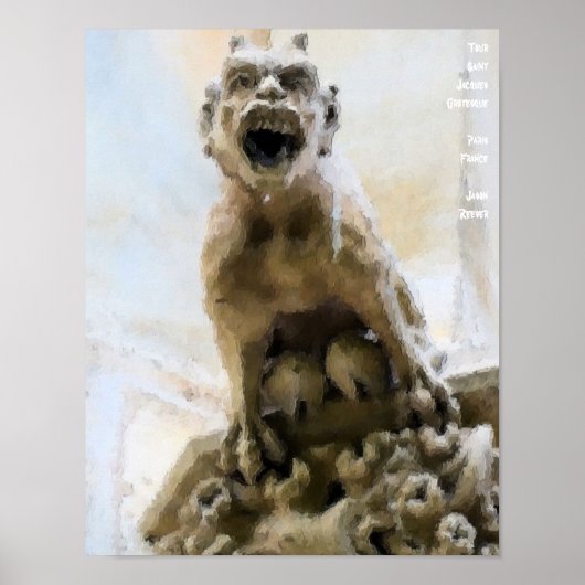 Tour Saint Jacques Grotesque Poster (Voorkant)