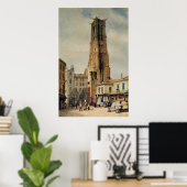 Tour Saint-Jacques Poster (Thuiskantoor)