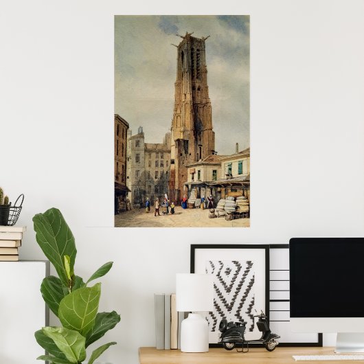 Tour Saint-Jacques Poster (Thuiskantoor)
