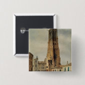 Tour Saint-Jacques Vierkante Button 5,1 Cm (Voorkant /achterkant)