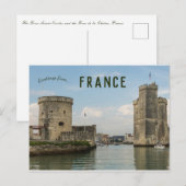 Tour Saint-Nicolas en Tour de la Chaîne Frankrijk Briefkaart (Voorkant / Achterkant)