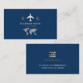 Tour Toerisme Reisagent blauw Visitekaartje (Voorkant / Achterkant)