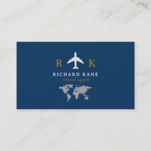 Tour Toerisme Reisagent blauw Visitekaartje