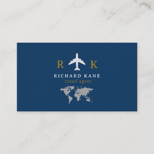 Tour Toerisme Reisagent blauw Visitekaartje (Voorkant)