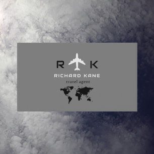 Tour Toerisme Reisagent grijs Visitekaartje