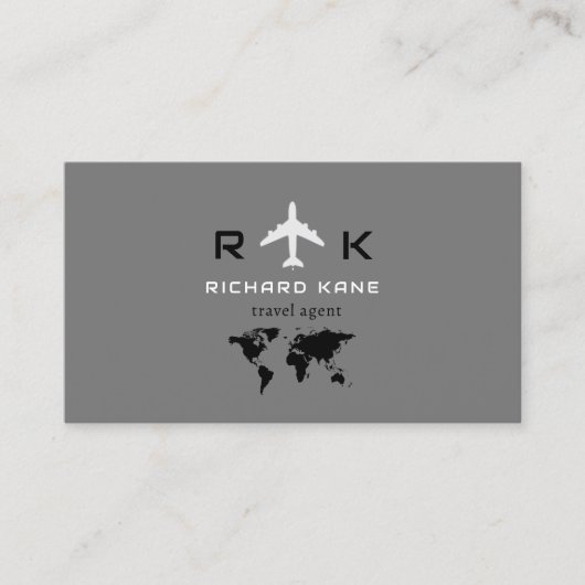 Tour Toerisme Reisagent grijs Visitekaartje (Voorkant)
