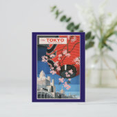 Tour Tokyo, Japan, travel poster, Briefkaart (Staand voorkant)