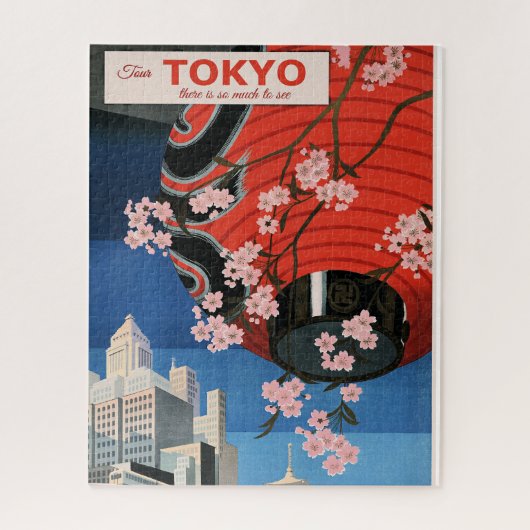 Tour Tokyo, Japan, travel poster, Legpuzzel (Verticaal)