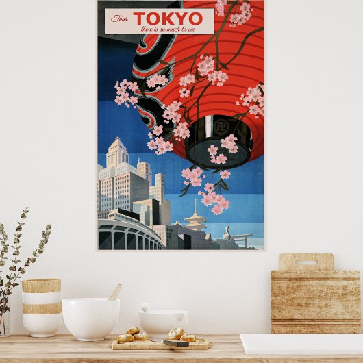 Tour Tokyo, Japan, travel poster, Poster (Keuken)