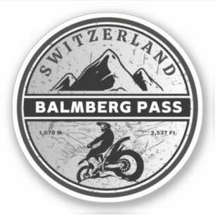 Tour tournee door Balmberg Pass zwitserse alps Sticker