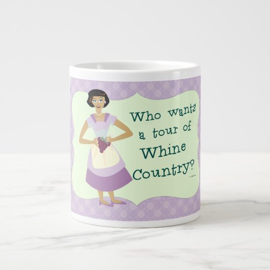 Tour Whine Country Funny Houseechtgenote Cartoon Grote Koffiekop (Voorkant)