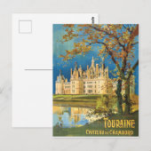 Touraine, Chateau de Chambord, Frankrijk,  Briefkaart (Voorkant / Achterkant)