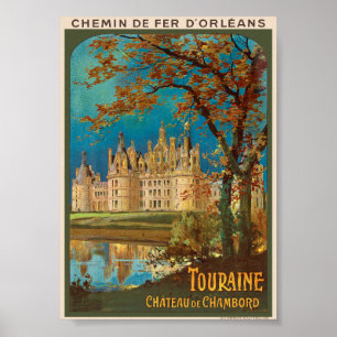 Touraine Château de Chambord Oude Poster 1913