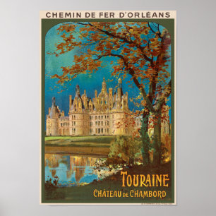 Touraine Château de Chambord Vintage Poster 1913