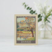 Touraine Circuits Automobiles Vintage Poster jaren Briefkaart (Staand voorkant)