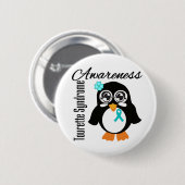 Tourette Syndrome Awareness Penguin Ronde Button 5,7 Cm (Voorkant /achterkant)