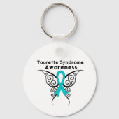 Tourette Syndrome Awareness Tattoo Butterfly Sleutelhanger (Voorkant)