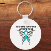Tourette Syndrome Awareness Tattoo Butterfly Sleutelhanger (Voorkant)