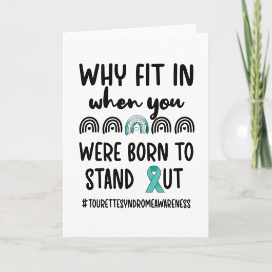 Tourette Syndrome Awareness Tourettes Warrior Blau Kaart (Voorkant)