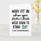 Tourette Syndrome Awareness Tourettes Warrior Blau Kaart (Gele Bloem)