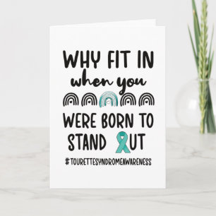 Tourette Syndrome Awareness Tourettes Warrior Blau Kaart