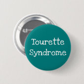 Tourette Syndrome Blauwgroen Ronde Button 5,7 Cm (Voorkant /achterkant)