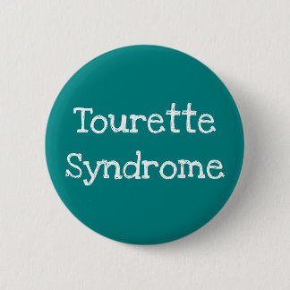 Tourette Syndrome Blauwgroen Ronde Button 5,7 Cm