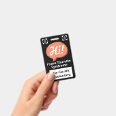 Tourette Syndrome Speech Bubble Volunteer Lanyard Badge (Handheld)