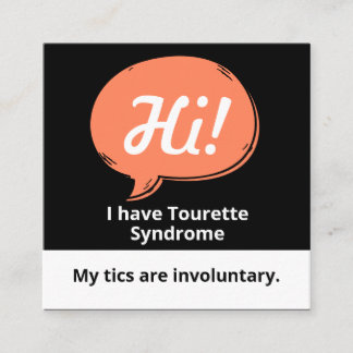 Tourette Syndrome Speech Bubble Volunteer Lanyard Vierkante Visitekaartje