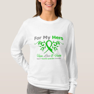 Tourette Syndrome Tribal Ribbon Hero T-shirt
