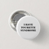 Tourette Syndrome | TS | Ronde Button 3,2 Cm (Voorkant /achterkant)