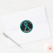 Tourette Syndrome Warrior Ribbon Black Ronde Sticker (Envelop)