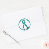 Tourette Syndrome Warrior Ribbon White Ronde Sticker (Envelop)