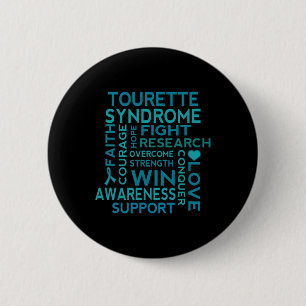Tourette Syndroom Awareness Ribbon Walk Ronde Button 5,7 Cm