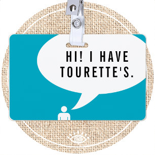 TOURETTE SYNDROOM spraakballon Badge