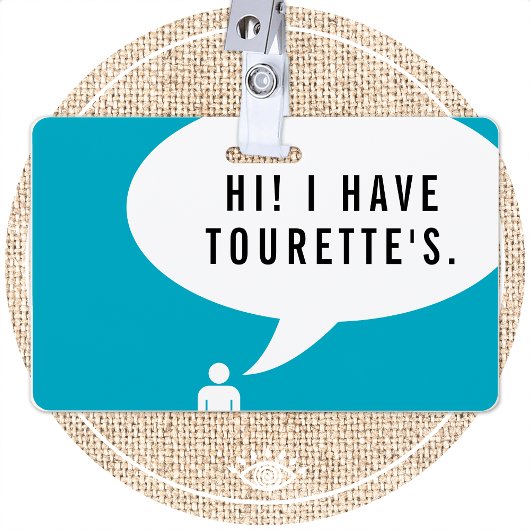 TOURETTE SYNDROOM spraakballon Badge