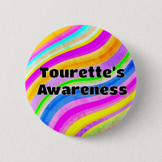 Tourette's-bewustzijnsspeldje – Abstracte kalme we Ronde Button 5,7 Cm