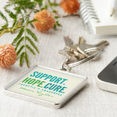 tourette's Custom name support hope cure Sleutelha Sleutelhanger (Zijkant)