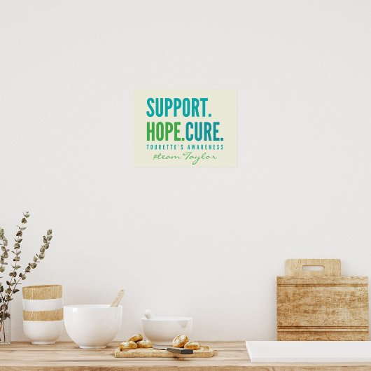 tourette's Custom support hoop genezen Poster Prin (Keuken)