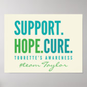 tourette's Custom support hoop genezen Poster Prin (Voorkant)