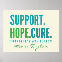 tourette's Custom support hoop genezen Poster Prin