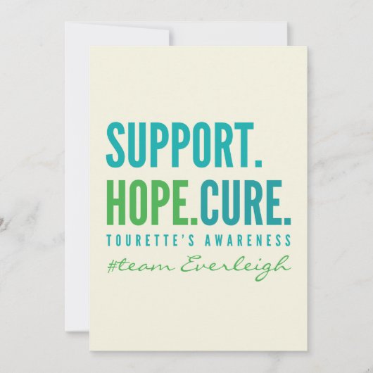 Tourette's Custom support hope cure Aankondiging (Voorkant)