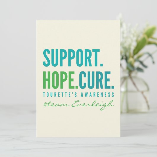 Tourette's Custom support hope cure Aankondiging (Staand voorkant)