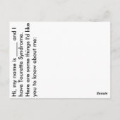 Tourettes is slechts het topje van de ijsberg briefkaart (Achterkant)