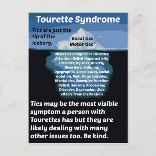 Tourettes is slechts het topje van de ijsberg briefkaart (Voorkant)