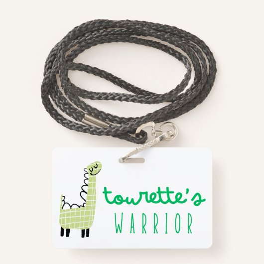 tourette's krijger bewustzijn Badge Laynard (Achterkant met draagriem)