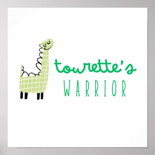 Tourette's krijger bewustzijn schattig Poster Teke (Voorkant)