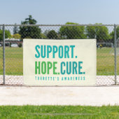 tourette's steun hoop genezen Banner Outdoor Sign (Insitu)