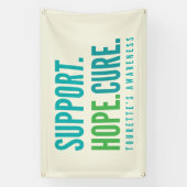 tourette's steun hoop genezen Banner Outdoor Sign (Verticaal)